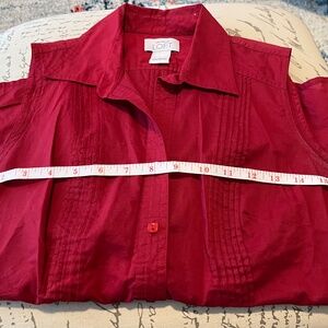 Red Ann Taylor Loft Sleeveless blouse, Size S,